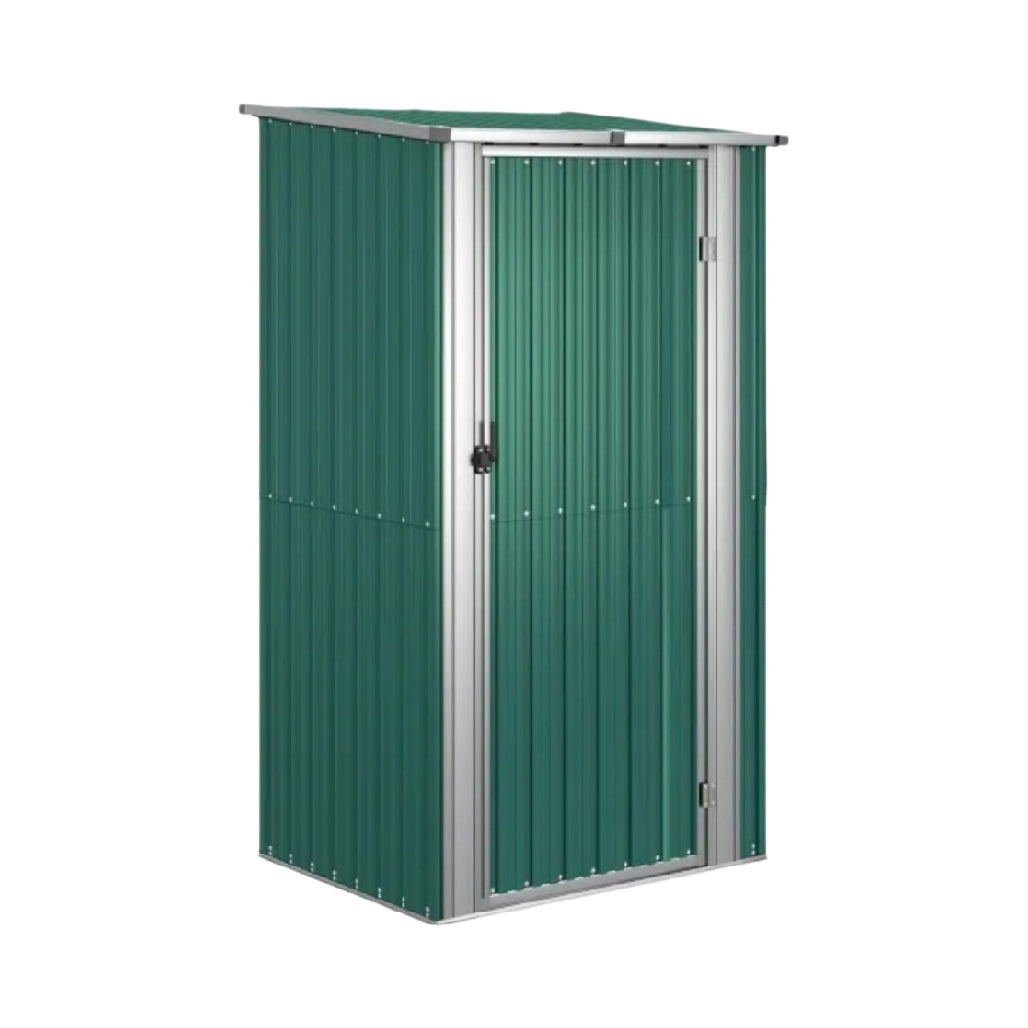 Robuster, wetterfester Geräteschuppen aus Metall mit Tür