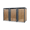 Holz- Metall-Gartenlager mit drei Türen